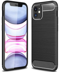 Husa Compatibila cu Apple iPhone 12 Mini - iberry Carbon Negru 