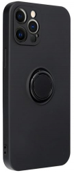 Husa Compatibila cu Apple iPhone 12 Pro Max - Forcell Silicone Ring Black 