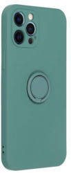 Husa Compatibila cu Apple iPhone 12 Pro Max - Forcell Silicone Ring Green 