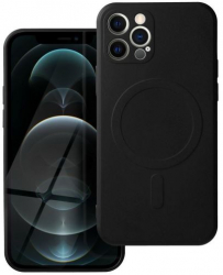 Husa Compatibila cu Apple iPhone 12 Pro Max iberry Silicone MSafe Negru 