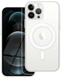 Husa Compatibila cu Apple iPhone 12 Pro Max iberry Silicone MSafe Transparenta 