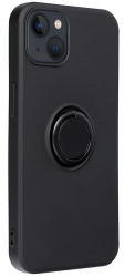 Husa Compatibila cu Apple iPhone 13 - Forcell Silicone Ring Negru 