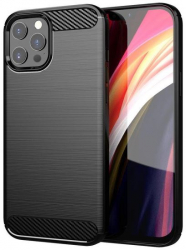 Husa Compatibila cu Apple iPhone 14 iberry Carbon Negru 