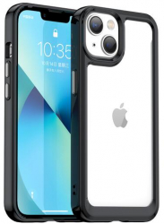 Husa Compatibila cu Apple iPhone 14 Plus iberry Space Rama Silicon Negru 