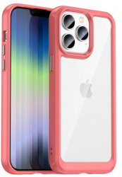 Husa Compatibila cu Apple iPhone 14 Pro iberry Space Rama Silicon Rosu 