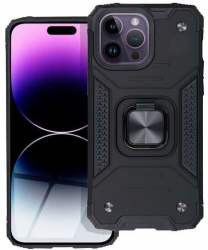 Husa Compatibila cu Apple iPhone 14 Pro Max iberry Nitro Ring Negru 
