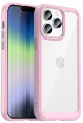 Husa Compatibila cu Apple iPhone 14 Pro Max iberry Space Rama Silicon Roz 