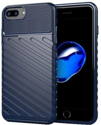 Husa Compatibila cu Apple iPhone 7 Plus Apple iPhone 8 Plus - iberry Thunder TPU Flexibil Albastru 