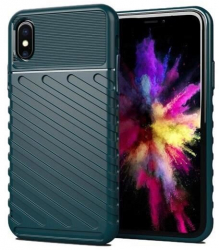 Husa Compatibila cu Apple iPhone X Apple iPhone XS - iberry Thunder TPU Flexibil Verde 