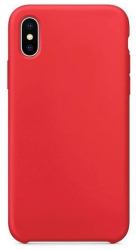 Husa Compatibila cu Apple iPhone X iPhone XS - Iberry Silicon Soft Rosu 