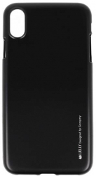 Husa Compatibila cu Apple iPhone XR - Goospery TPU i-Jelly Metal Case Black 