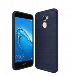 Husa Compatibila cu Huawei Y7 Prime iberry Carbon Albastru 