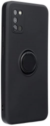 Husa Compatibila cu Samsung Galaxy A02s - Forcell Silicone Ring Negru 