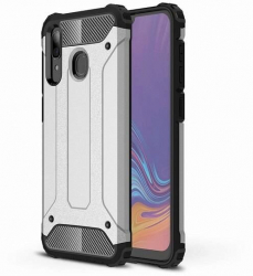 Husa Compatibila cu Samsung Galaxy A30 - Iberry Armor Hybrid Argintiu 