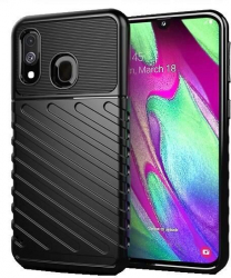 Husa Compatibila cu Samsung Galaxy A40 - iberry Thunder TPU Flexibil Negru 