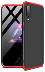 Husa Compatibila cu Samsung Galaxy A70 - iberry Full Cover Negru/Rosu 