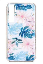 Husa Compatibila cu Samsung Galaxy A70 - iberry Marble Glitter Almond 