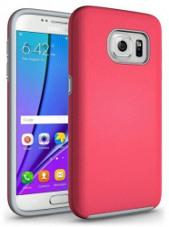 Husa Compatibila cu Samsung Galaxy S6 G920 - iberry Armor Rugged Roz 
