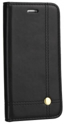 Husa Flip Compatibila cu Apple iPhone 12 Mini - iberry Prestige Book Negru 