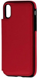 Husa Flip Compatibila cu Apple iPhone X iPhone XS iberry Wallet - Rosu 
