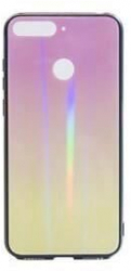 Husa Huawei Y6 2018 - Iberry Glass Roz/Galben 
