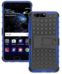 Husa Iberry Hybrid Panzer cu Suport Birou Albastra Pentru Huawei P10 