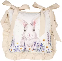 Husa perna de scaun bumbac decor Iepuras 40 cm x 40 cm 