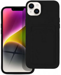 Husa Silicon Compatibila cu Apple iPhone 14 Plus Forcell Card Case Negru 