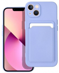 Husa Silicon Compatibila cu Apple iPhone 14 Plus Forcell Card Case Violet 
