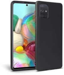 Husa Silicon Compatibila cu Samsung Galaxy A41 - Tech-Protect Icon Black 