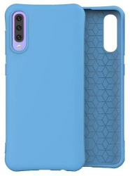 Husa Silicon Compatibila cu Samsung Galaxy A70 Galaxy A70s - iberry Color Soft Albastru 
