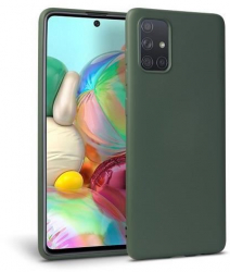 Husa Silicon Compatibila cu Samsung Galaxy A71 - Tech-Protect Icon Green 
