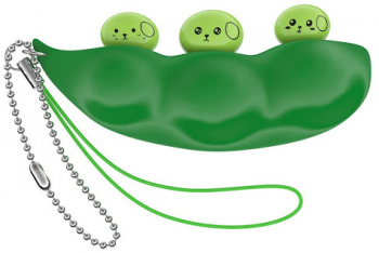 Jucarie antistres IdeallStore® pastaie de mazare tip breloc 6.5 cm verde 
