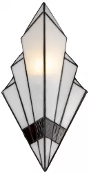Lustra de perete din metal negru si sticla Tiffany 1 x 40W 30 cm x 15 cm x 17 h 