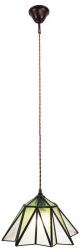 Lustra din fier maro si sticla Tiffany 40W 31x107 cm 