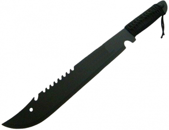Maceta de vanatoare IdeallStore® Eagle Knife 49.5 cm otel inoxidabil negru teaca inclusa 