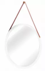 Oglinda perete rama bambus alb Lemi 45x1.5 cm 
