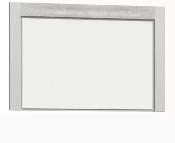 Oglinda perete rama pal frasin alb Infinity 120x80 cm 