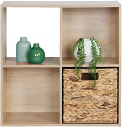 Raft 4 polite din pal stejar natur Preto 60x28x60 cm 