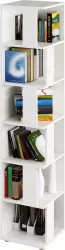 Raft de colt din mdf alb Korind 38x38x186.2 cm 