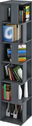 Raft de colt mdf grafit Korind 38x38x186.2 cm 