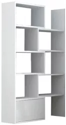 Raft din pal alb Asta 130x29x188 cm 