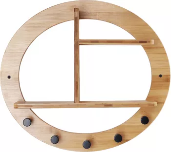Raft suspendabil 2 polite bambus natur Artid 46x10x41 cm 