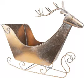 Sanie decorativa metal maro-cupru Ren 54x26x49 cm 