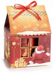 Set 2 cani portelan Craciun Village 8x9 cm 