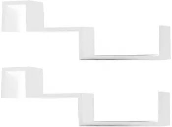 Set 2 etajere mdf alb Fri 77x10x27.5 cm 