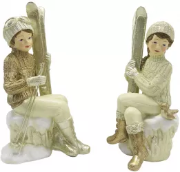 Set 2 figurine Copii polirasina 10x7x18 cm 