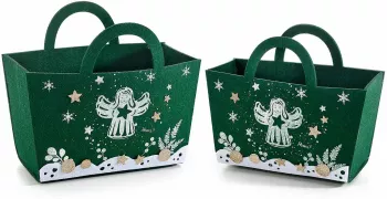 Set 2 gentute Craciun 24x10.5x20 cm 21.5x9.5x18 cm 