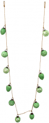 Set 2 ghirlande globuri sticla verde 190x5x8 cm 