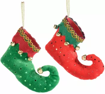 Set 4 ciorapi Craciun Elf 14x5x8.5 cm 